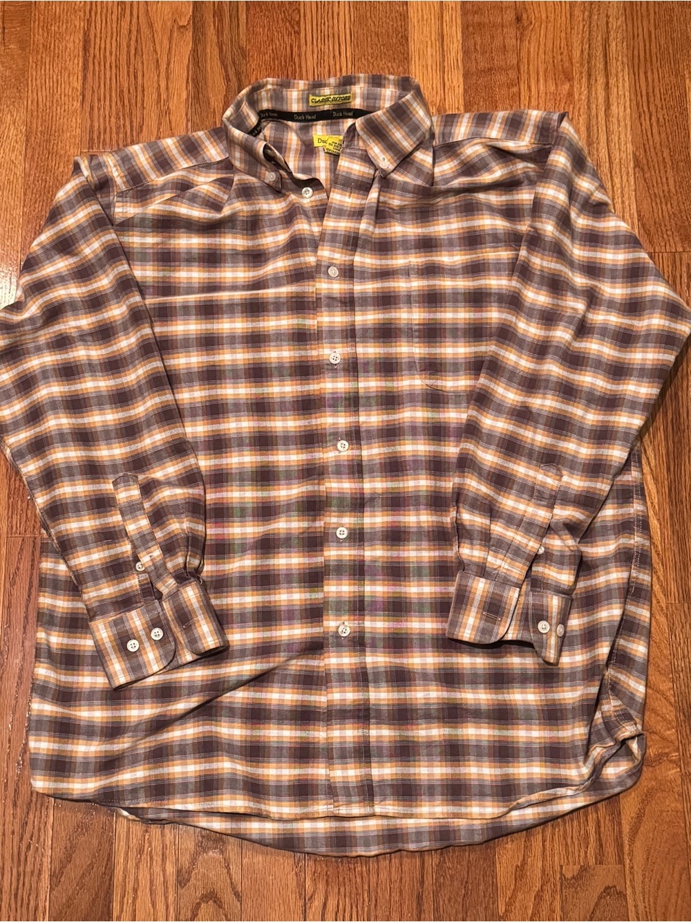 Duck Head Brown Plaid Lightweight Shirt Jacket